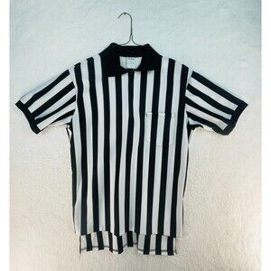 Foot Locker Quarter Zip Black And White Stripe Retro Polo Mens Large By Dalco